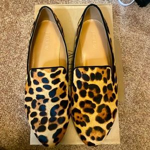 Calf Hair leopard cheetah smoking loafers size 7